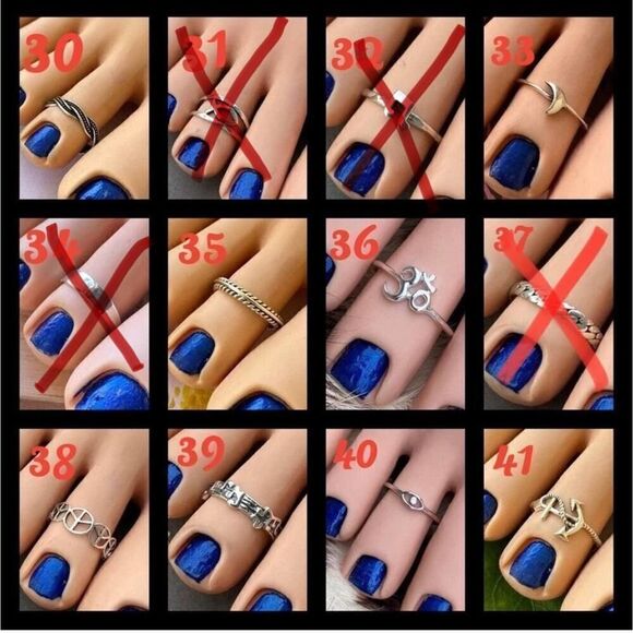 STERLING SILVER TOE RINGS 2 FOR $30.00, Bundle Toe Rings - Picture 7 of 7